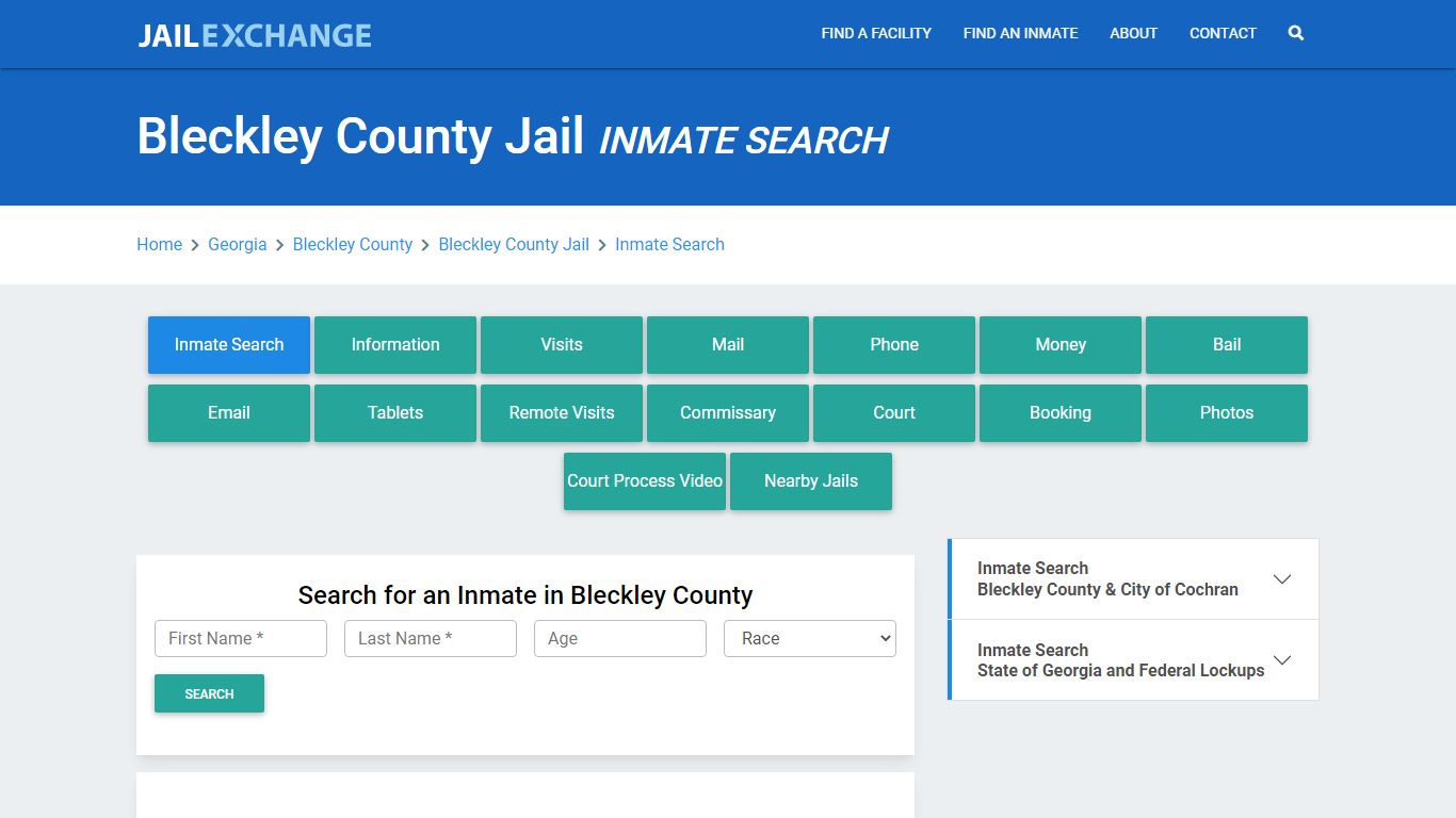 Bleckley County Jail, GA Inmate Search: Roster & Mugshots