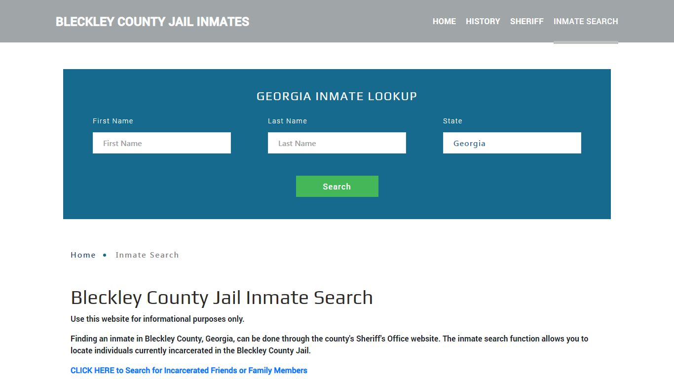 Bleckley County, GA Detainee Lookup