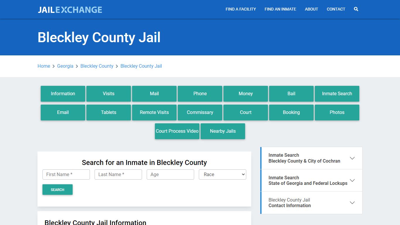 Bleckley County Jail Roster Lookup, GA, Inmate Search